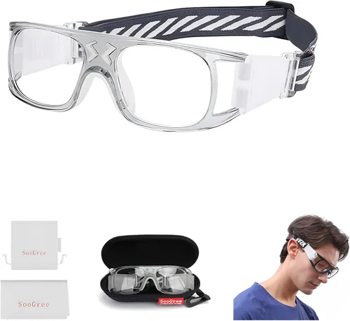 Vista 26 de SooGree Sports Goggles Racquetball Glassess Basketball Football Soccer Goggles for Men & Women Adjustable Strap