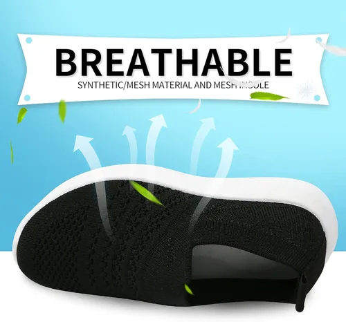 Vista 3 de Apawwa Zapatos de correr ligeros para niños, color rosa/azul/azul marino/negro, zapatos para caminar para niños pequeños/niños grandes