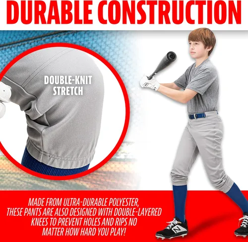 Vista 4 de Pantalones Franklin Sports de béisbol ajuste clásico para joven
