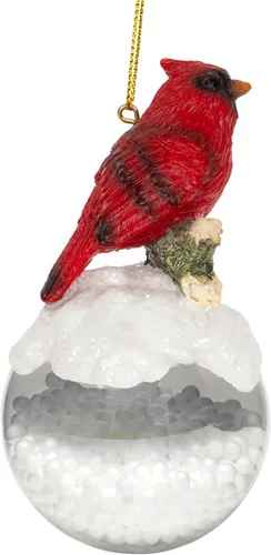 Vista 4 de Adorno de Navidad cardenal para árbol de Navidad