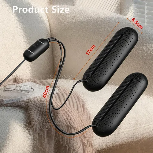 Vista 4 de Scienbeauty Electric Shoe Dryers, Portable Boots Dryer Machine with 3/6/9 Hours Timer, Drying for Footwear, Socks, Ski Boots Negro