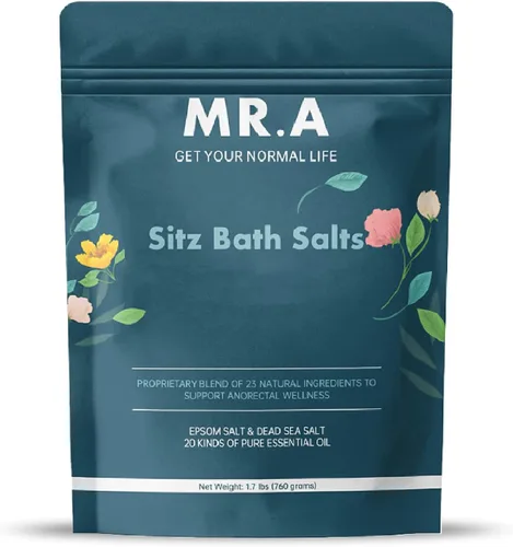 Vista 7 de Baño de asiento para hemorroides, 23 ingredientes de grado premium, fórmula avanzada de tratamiento de hemorroides, sal de Epsom, sal del mar