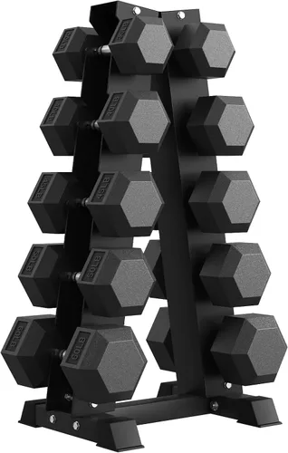 Vista 15 de Hex Dumbbell Sets with Rack, 85-560lb Dumbbell Weight Set & Storage Rack