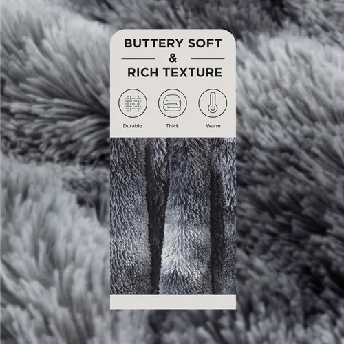 Vista 2 de Bedsure GentleSoft Manta de Tiro de Piel Sintética Esponjosa y Suave para Sofá, Forro Polar Sherpa Suave Regalos Acogedores para Mujeres, Manta