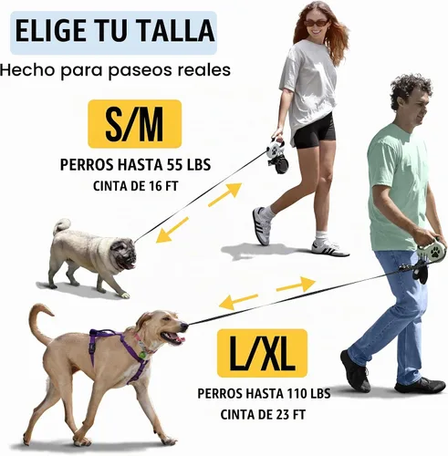 Vista 2 de Correa modular retráctil para perros pequeños
