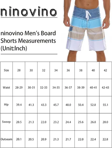 Vista 5 de ninovino Traje de baño deportivo para hombre de secado rápido con forro