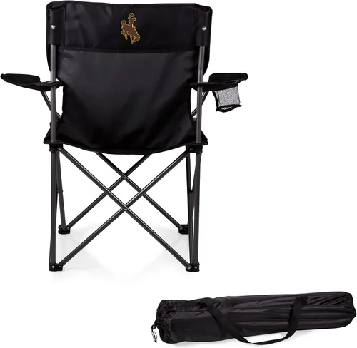 Vista 28 de PICNIC TIME NCAA PTZ - Silla de campamento, silla de picnic, silla de playa con bolsa de transporte (negro)