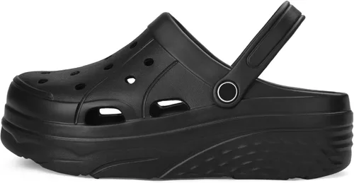 Vista 4 de VONMAY Zuecos de plataforma para mujer, zapatos de jardín con soporte para el arco, cómodas sandalias de meter para la playa