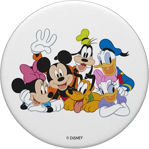 Vista 3 de Disney Mickey and Friends Family Group Retrato PopSockets Adhesivo PopGrip