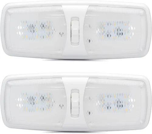 Vista 10 de Lumitronics Luces LED para interior de caravana, luz cálida suave y acogedora, lámpara de techo de cámper de 12 voltios para interior de caravana
