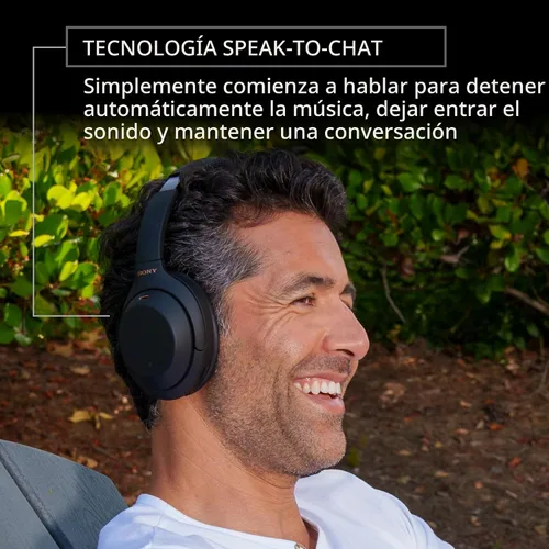 Vista 7 de Sony WH-1000XM4 Auriculares inalámbricos premium con cancelación de ruido sobre la oreja con micrófono para llamadas telefónicas y control de voz