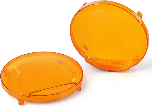 Vista 8 de Auxbeam Cubierta de luz todoterreno de 7 pulgadas, cubiertas protectoras redondas ámbar, lente de policarbonato de plástico amarillo para conducción