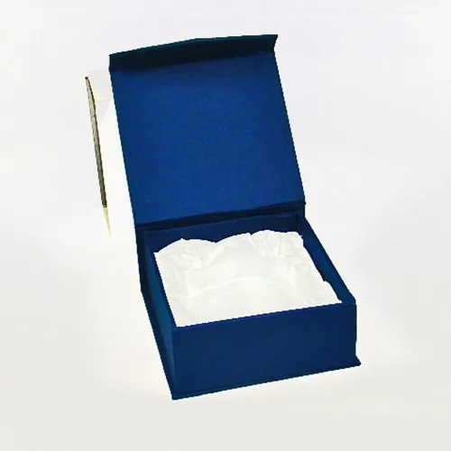 Vista 3 de Amlong Crystal Flor de loto de cristal transparente de 3 pulgadas con caja de regalo
