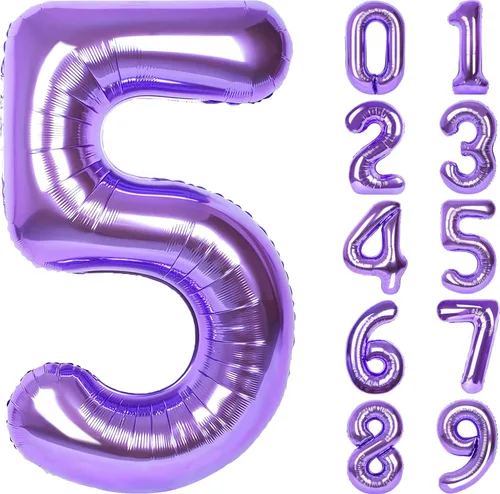 Vista 35 de Globos gigantes de números negros de 40 pulgadas, globos de aluminio de Mylar con helio para cumpleaños, globo número 0 para decoración de fiestas