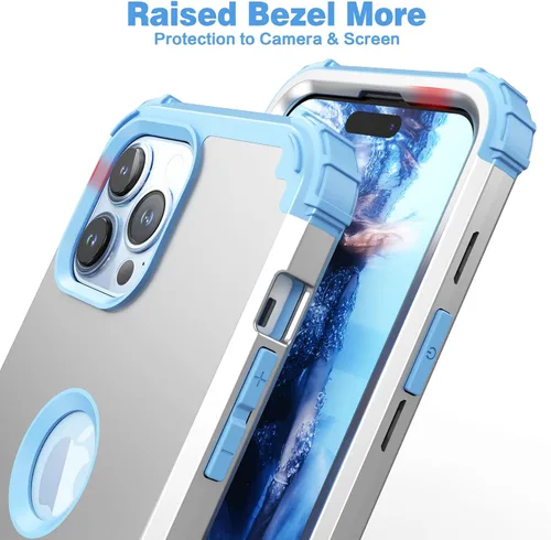 Vista 7 de IDweel Funda para iPhone 14 Pro Max con protector de pantalla para mujer, 3 en 1, a prueba de golpes, ajuste delgado, híbrida, resistente, cubierta