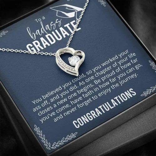 Vista 2 de ZephariO Collar de graduación para ella 2023 - Collar de graduación 2019 para mujer, Cadenas de Plata 925 para mujer, regalos para graduación 2023