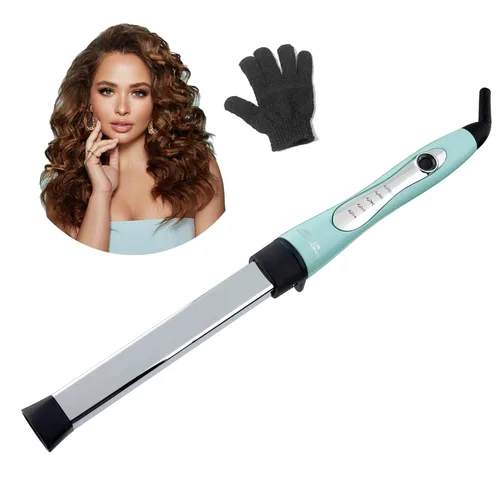 Vista 8 de CHOPSTICK STYLER Heroine - Varita rizadora profesional, 3/8 de barril rectangular de cerámica súper delgada para rizos apretados, naturales