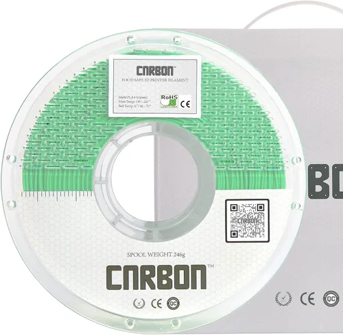 Vista 19 de Filamento para impresora 3D PLA+ de grado alimenticio certificado – CARBON by Comfy Materials – Probado en laboratorio, compatible con la FDA, apto