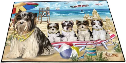Vista 11 de Doggie of the Day Biewer Dogs Floor Mat - 4th of July Independence Day - Best Dog Doormat - Protector Decor - Unique Portrait Art - Premium Quality