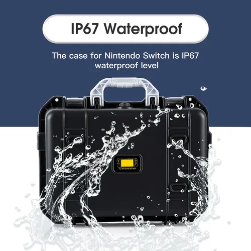 Vista 6 de RQUOIRE Carrying Case for Nintendo Switch Travel Case ,Professional Deluxe Waterproof Case Soft Lining Hard Case for Nintendo Switch OLED