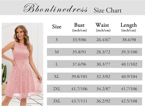 Vista 4 de Bbonlinedress Women Floral Lace Wedding Bridesmaid Dress Formal Cocktail Party Short Homecoming Dress