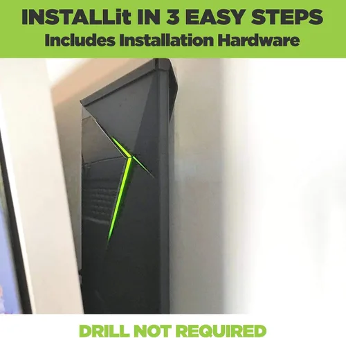 Vista 9 de HIDEit Mounts Shield2 - Soporte de pared para NVIDIA Shield TV Pro, American Company, soporte de pared de acero negro compatible con NVIDIA Shield