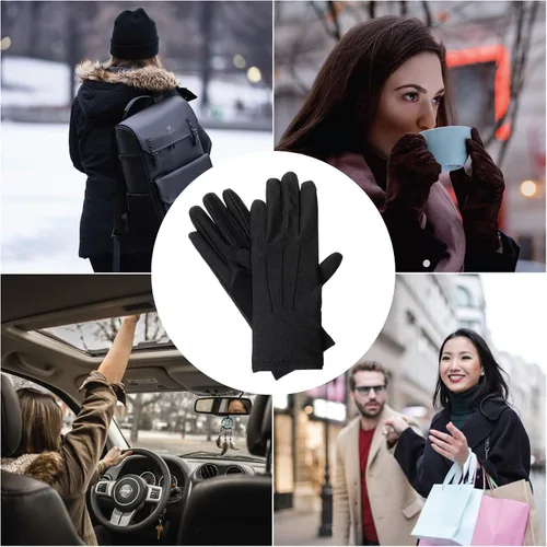 Vista 4 de isotoner womens Spandex Cold Weather Stretch Gloves With Warm Fleece LiningGloves