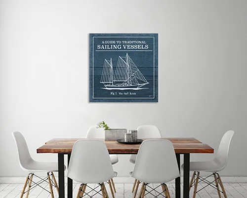 Vista 3 de Jaxson Rea Mary Urban - Lienzo envuelto en galería "Vintage Sailing Knots XI