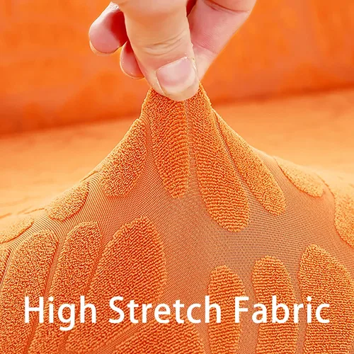 Vista 2 de Konsilsa Funda elástica para sofá, funda de sofá modular en forma de L de jacquard suave con parte inferior elástica, cubierta completa, protector