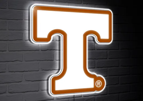 Vista 11 de Team Sports America Evergreen NCAA - Letrero de pared ultrafino con luz LED de la Universidad de Tennessee, casco réplica de tamaño completo, 19.5 x