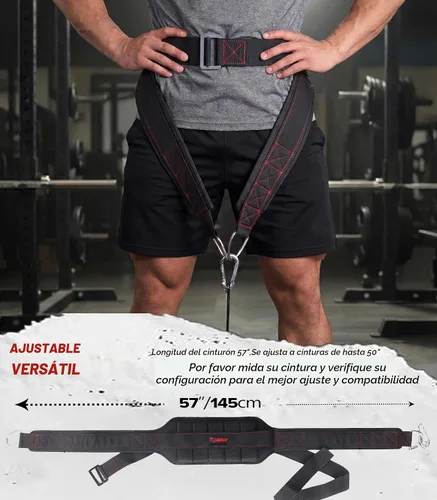 Vista 2 de Cinturón para sentadillas con barra, accesorio para rack y máquina de sentadillas, para levantamiento de pesas y powerlifting – Soporte