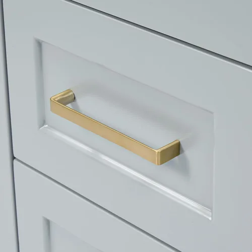 Vista 8 de ARIEL Personalizar Taylor - Tocador de baño de 72 pulgadas, madera maciza, puertas y cajones de cierre suave, color gris