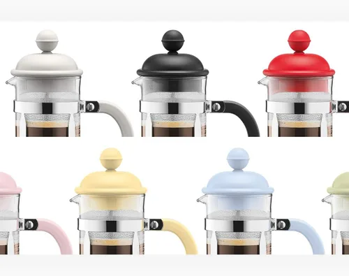 Vista 3 de BODUM Caffettiera - Cafetera de prensa francesa de 3 tazas, color blanco, 0.35 l, 12 oz