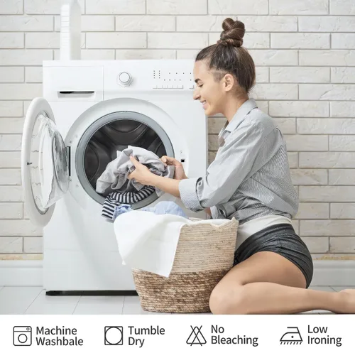 Vista 9 de FMFUNCTEX Cortinas de Nivel de Cocina Verde y Blanco de 24 Pulgadas de Largo con Estampado de Flores, Cortinas de Media Ventana para Baño