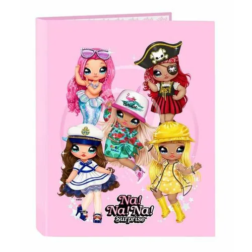 Vista 2 de Carpeta de anillas Sparkle Na! Na! Na! Rosa claro 26,5 x 33 x 4 cm
