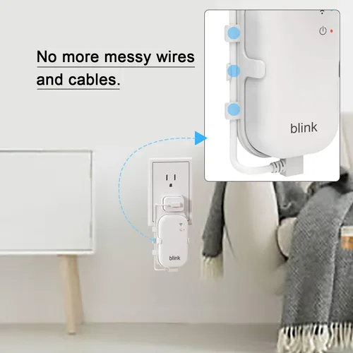 Vista 4 de Soporte de toma de pared para el núcleo del módulo Blink Sync - Soporte que ahorra espacio para cámaras de seguridad Blink para interiores