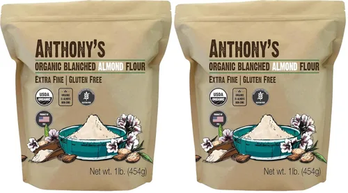 Vista 6 de Anthony's Harina de almendras orgánicas, 1 libra, blanqueada, sin gluten, sin OMG, apta para dieta cetogénica, extra fina, baja en carbohidratos