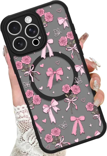 Vista 15 de KANGHAR - Funda para iPhone 11 [Compatible con Magsafe] Patrón estampado de leopardo Lindo guepardo Funda protectora magnética para niñas, mujeres