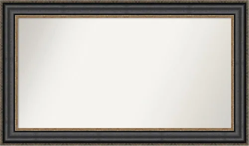 Vista 374 de Amanti Art Espejo personalizado, espejo de baño negro puente, espejo de pared o espejo de tocador de baño sobre el fregadero (26 x 26 pulgadas)