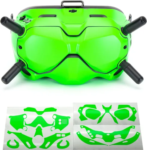 Vista 11 de WRAPGRADE Skin compatible con DJI FPV Gafas V2 (Airforce Silver)