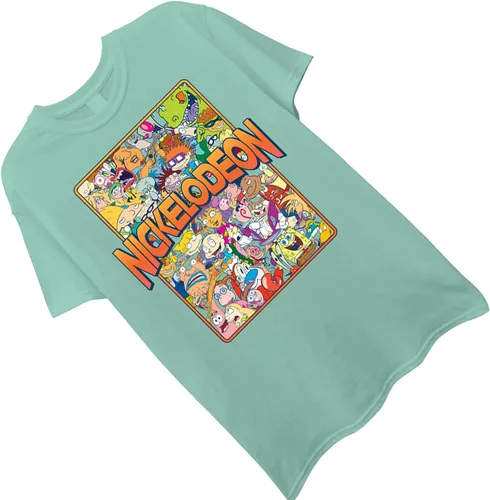 Vista 3 de Nickelodeon Camisa clásica Rewind para hombre - Rugrats, Ren & Stimpy y Hey Arnold Tie Dye