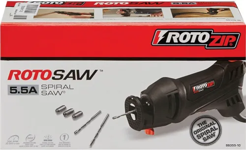 Vista 8 de Rotozip ss355 – 10 5,5 Amp alta velocidad espiral sistema de sierra con 2 accesorios