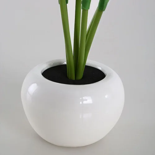 Vista 4 de Lámpara de mesa de tulipán, lámpara de mesa de tulipán, flor de tulipán, funciona con pilas, simulación de flores en maceta, decoración