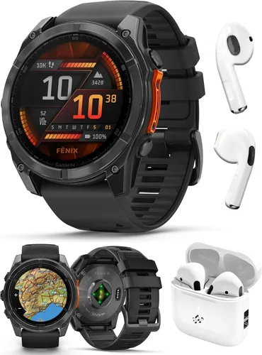 Vista 17 de PlayBetter Garmin Fenix 8 AMOLED (1.7", Plata/Whitestone) Reloj inteligente multideportivo GPS con pantalla táctil de 1.3” y auriculares