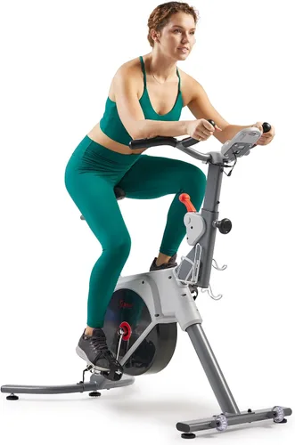 Vista 7 de Sunny Health & Fitness Prime Magnetic Belt Drive Indoor Stationary Cycling Bike w/Free Exclusive SunnyFit App Bluetooth Connection – SF-B122061