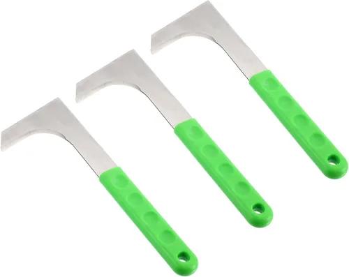 Vista 8 de PATIKIL Cuchillo de deshierbe de acero inoxidable en forma de L, herramienta de deshierbe para hendiduras, cortador de hierba, cuchillo