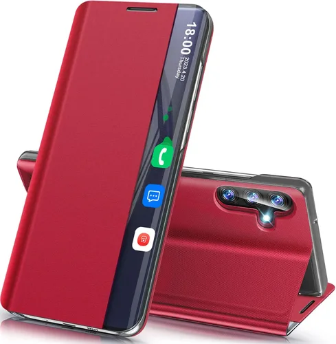 Vista 57 de Funda de teléfono para Samsung Galaxy A16 5G, Clear View Window Funda delgada de lujo para teléfono Galaxy A16 con soporte, funda protectora