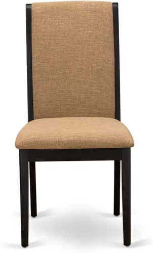 Vista 7 de East West Furniture DLLA3-ABK-47 - Juego de mesa de comedor de 3 piezas que contiene una mesa de cocina redonda con gotas y 2 sillas de comedor