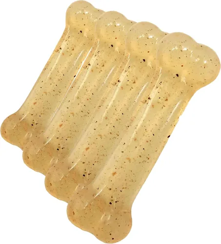 Vista 12 de Nylabone Original Bone Flexi - Juguete masticable para perros, juguetes flexibles para masticadores moderados, sabor a pollo, pequeño, 1 unidad