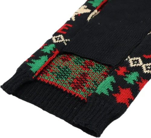 Vista 9 de Suéter de Navidad para perro, lindo suéter de punto para perro de la paz y gato, traje de Navidad feo para vacaciones, disfraz suave para otoño e
